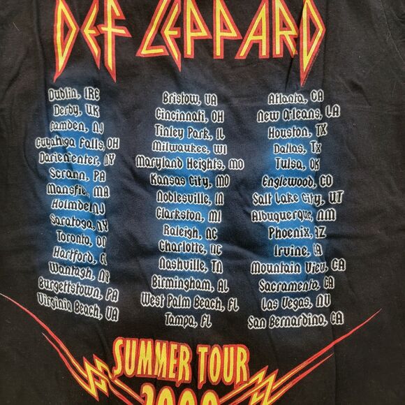 Def Leppard 2009 Summer Tour Rock‎ Concert T- SHIRT Size Unisex Small Black - Picture 3 of 6